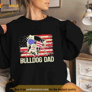 July 4th Bulldog Dad Funny Dog Dad Shirt 3