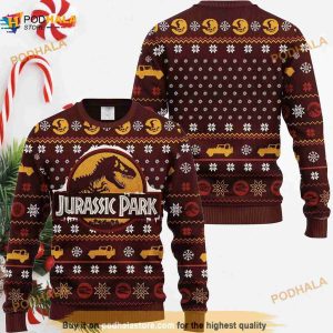 Jurassic Park 3D Christmas Ugly Sweater