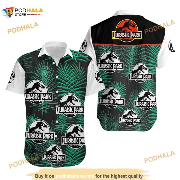Jurassic Park Funny Hawaiian Shirt, Dinosaur Park Movie Funny Aloha Shirt