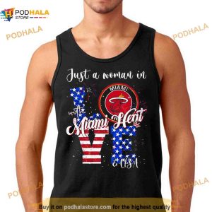 Just A Woman In Love With Miami Heat And Usa Shirt 2