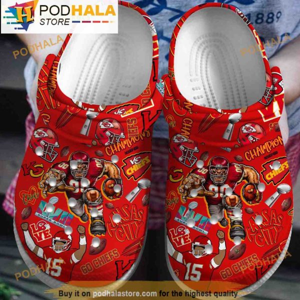 Kansas City Chiefs NFL 3D Crocs Clog Shoes, Funny Crocs