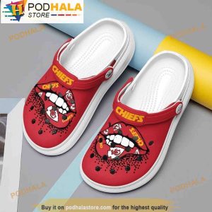 Kansas City Chiefs NFL Lips 3D Crocs Clog Shoes, Funny Crocs
