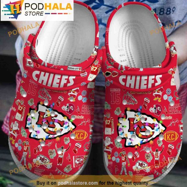 Kansas City Chiefs NFL Red 3D Crocs Clog Shoes, Funny Crocs