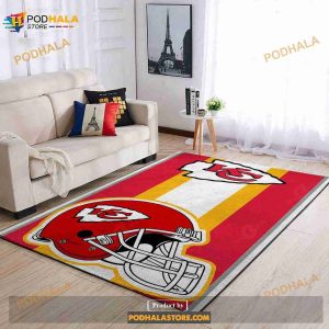 Kansas City Chiefs NFL Team Logo Helmet Nice Gift Home Decor Area Rug Decor