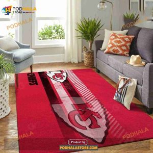Kansas City Chiefs NFL Team Logo Rug Room Carpet Custom Area Floor Home Decor