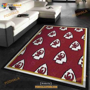 Kansas City Chiefs Repeat Rug NFL Team Area Rug Carpet Bedroom Rug Christmas Gift