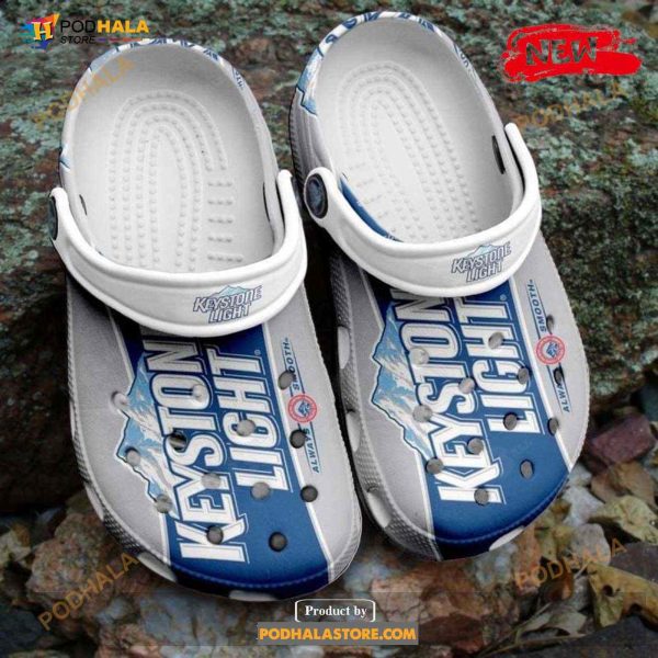 Keystone Light Always Smooth Blue Crocs Classic Clog Shoes