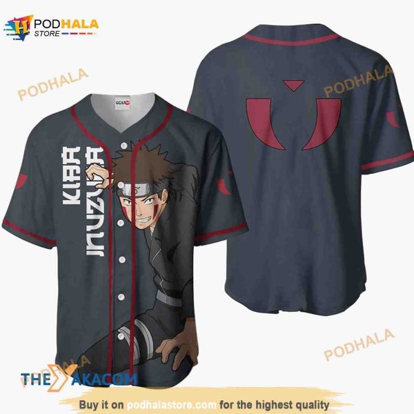 Kiba Inuzuka Naruto Anime 3D Baseball Jersey Shirt