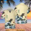 King of Monster Godzilla Unisex 3D Hawaiian Shirt, Japanese Button Up Down Shirt