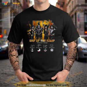 Kiss End Of The Road World Tour Signatures 2023 Shirt 2
