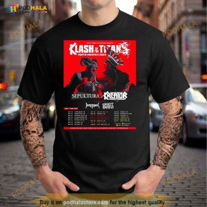 Klash Of The Titan North America 2023 Sepultura Kreator Special Guest Death Angel Spirit World Fan Gifts T Shirt