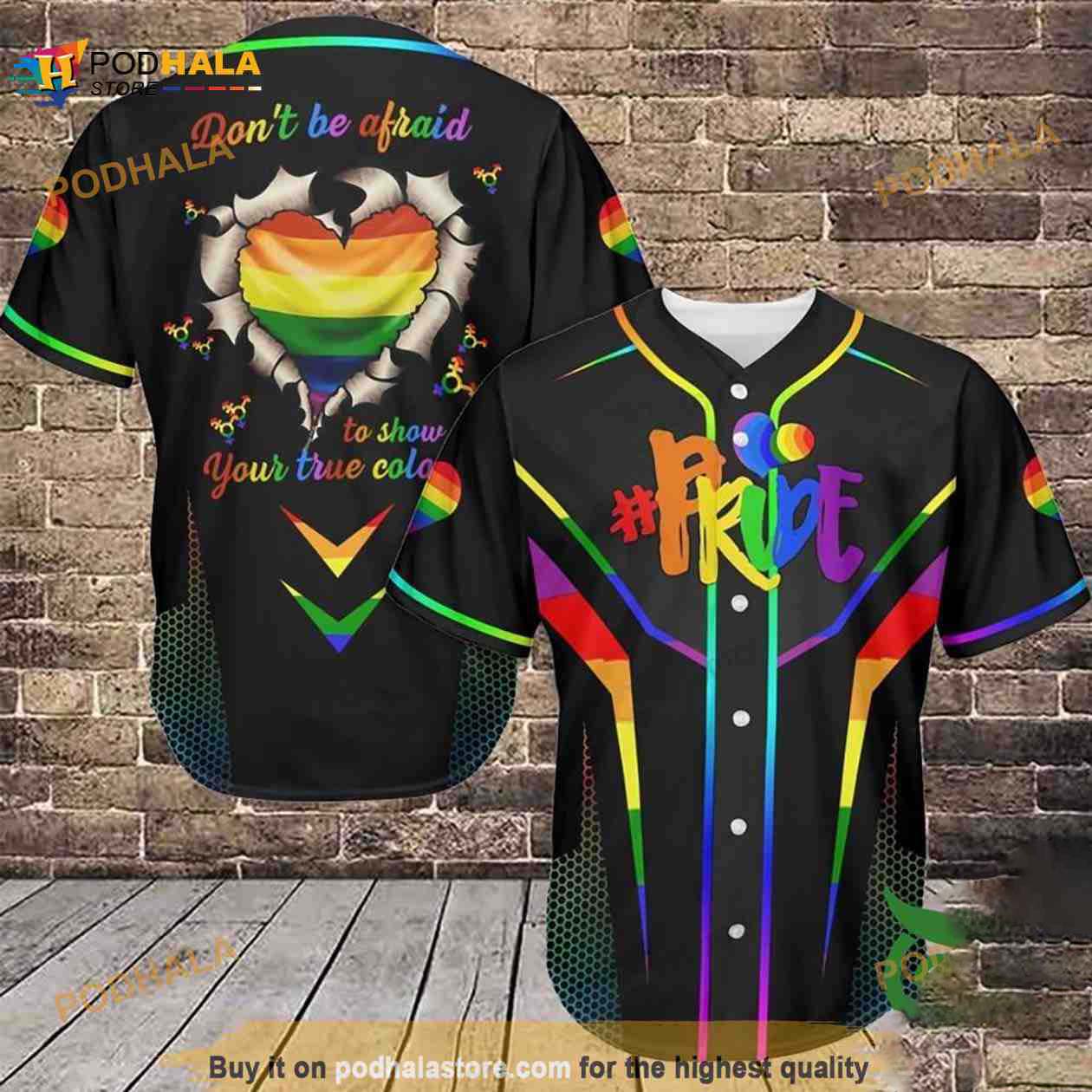 Contour stad verkoopplan LGBT Dont Be Fraid To Show Your True Color Pride 3D Baseball Jersey Shirt -  Bring Your Ideas, Thoughts And Imaginations Into Reality Today