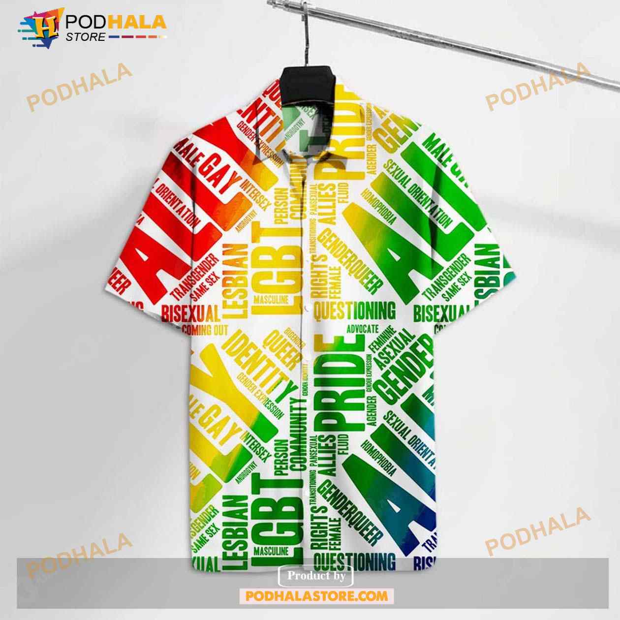 LGBT Pride Straight Ally Rainbow Colors Funny Hawaiian Shirt LGBT Pride Straight Ally Rainbow Colors Funny Hawaiian Shirt