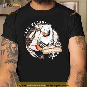 Las Vegas Chandler Stephenson Ice Hockey Signature Dots Shirt 3