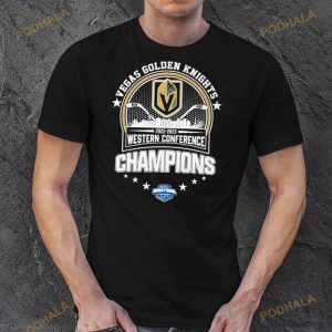 Las Vegas Golden Knights 2022 2023 Western Conference Champions City Skyline Shirt 3
