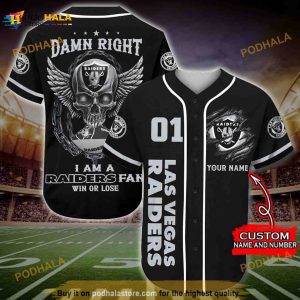 Las Vegas Raiders Personalized Name Number 3D Baseball Jersey Shirt