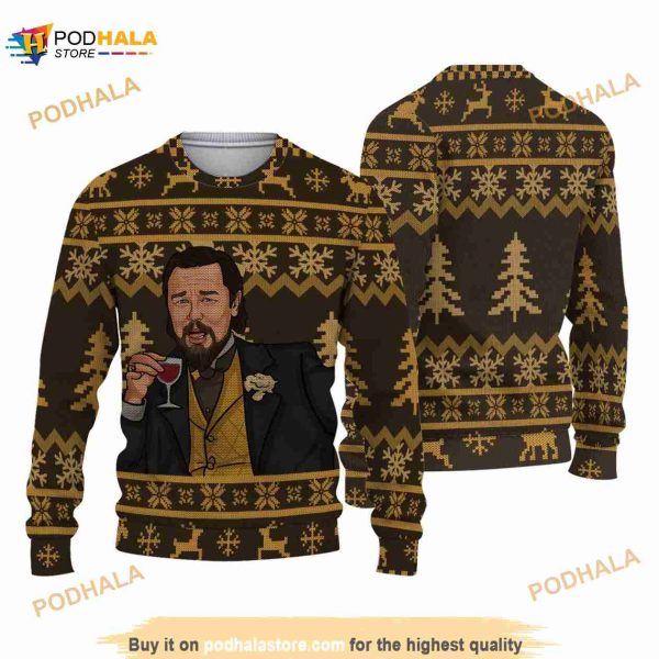 Laughing Leo Ugly Christmas 3D Sweater