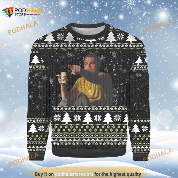 Laughing Leonardo Dicaprio Ugly Christmas Sweater