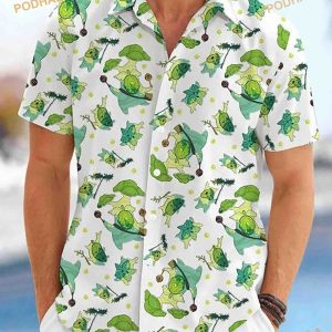 Legend Of Zelda Korok Summer Hawaiian Shirt Zelda Majora And Korok Button Up Shirt 1