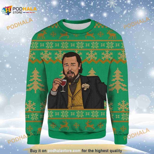 Leo Dicaprio Laughing Meme Ugly Christmas Sweater