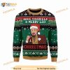 Leo Laughing Meme Have Yourself A Merry Leo 3D Ugly Christmas Sweater