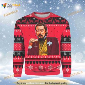 Leo Laughing Meme Ugly Christmas Sweater 3D For Women Men