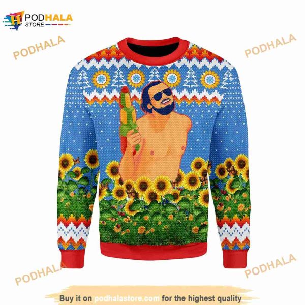Leonardo Dicaprio Meme 3D Ugly Christmas Sweater For Fans