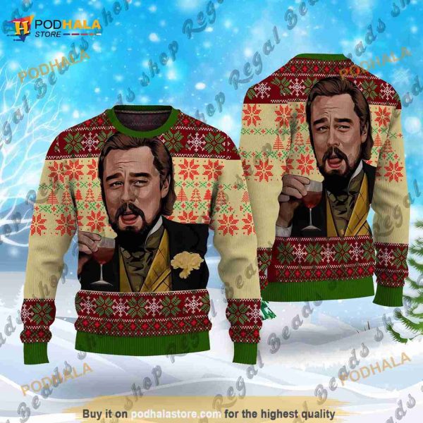 Leonardo Dicaprio Ugly Personalized Ugly Christmas Sweater