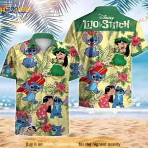 Lilo & Stitch Disney Hawaiian Shirt, Lilo Stitch Summer Disney Aloha Shirt