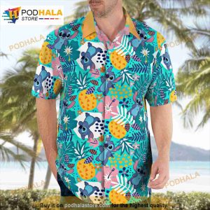 Lilo Stitch Tropical Beach 3d Funny Hawaiian Shirt 3