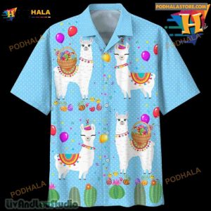 Llama Hawaiian Shirt, Lovely Llama Beach Shirt