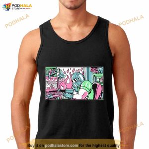 Lofi Rip Tear Radio Doom 80s Anime Metal Face Shirt 3