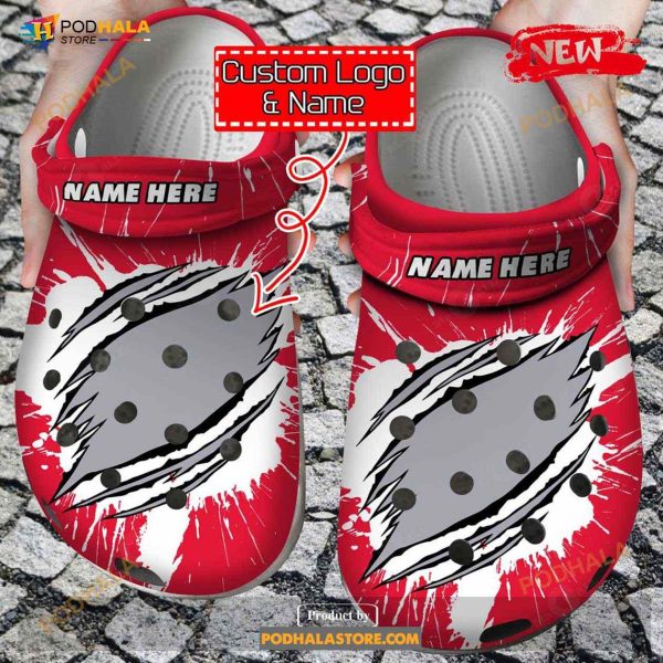 Logo Football Team Ripped Through Style For Unisex & Kids Crocs Clog Shoes