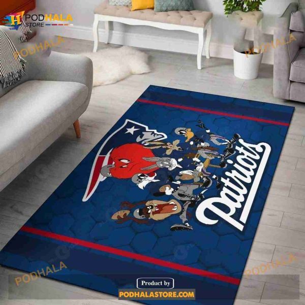 Looney Tunes Patriots Team Rug Area Football Carpet Fan Gift