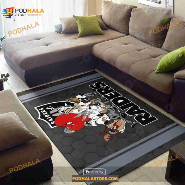 Looney Tunes Raiders Team Rug Area Football Carpet Fan