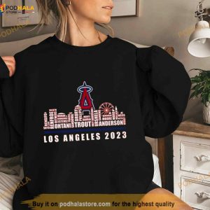 Los Angeles Angels 2023 Season Team Angels Players Names In City Shirt 1