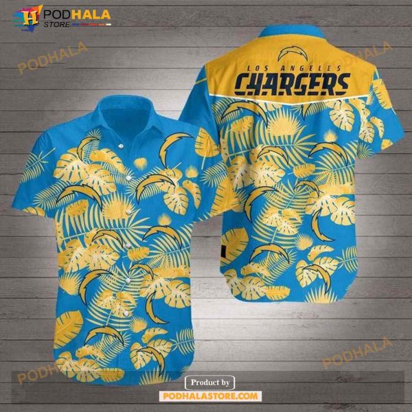 Los Angeles Chargers Hawaiian Aloha Shirt For Sale
