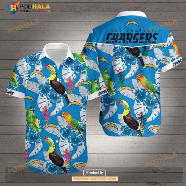 Los Angeles Chargers Hawaiian Aloha Shirt Gift