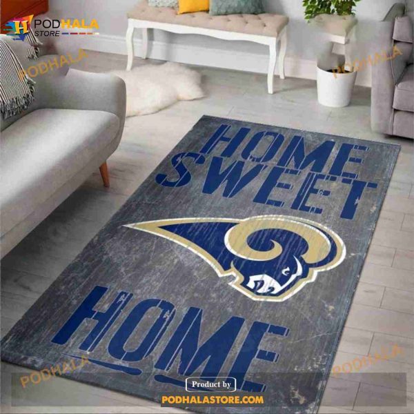 Los Angeles Rams Area Rug For Living Room Rug Home Decor