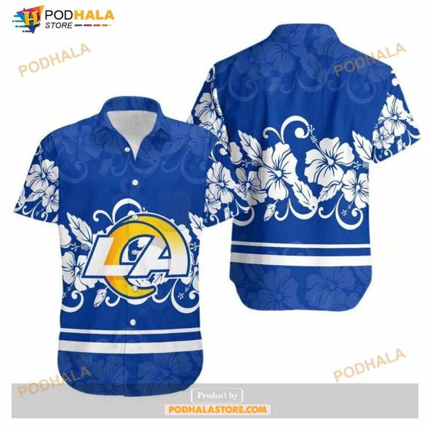 Los Angeles Rams Hibiscus Flowers Hawaii Shirt Summer Collection