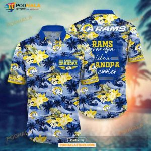 Los Angeles Rams NFL Hawaiian Shirt Warm Days Aloha Shirt - Trendy