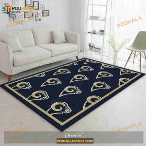 Los Angeles Rams Repeat Rug NFL Team Area Rug Carpet Living Room Rug
