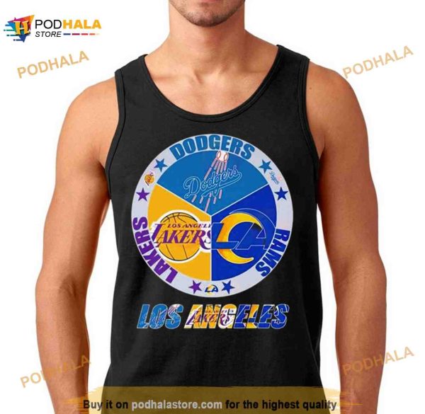 Los Angeles Team Sport Los Angeles Dodgers Los Angeles Lakers And Los Angeles Rams 2023 Shirt