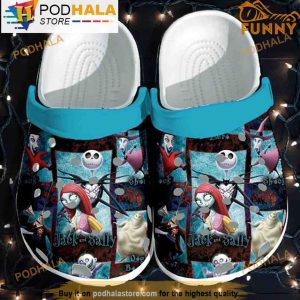 Love Jack And Sally Halloween 3D Crocs