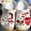 Love More Snoopy Tiny Hearts Crocs Clog