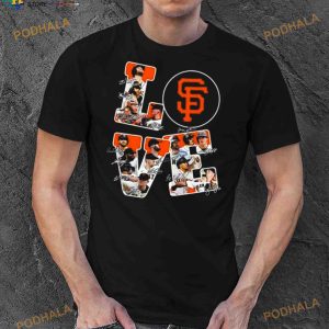 Love San Francisco Giants Baseball Signatures 2023 Shirt 2