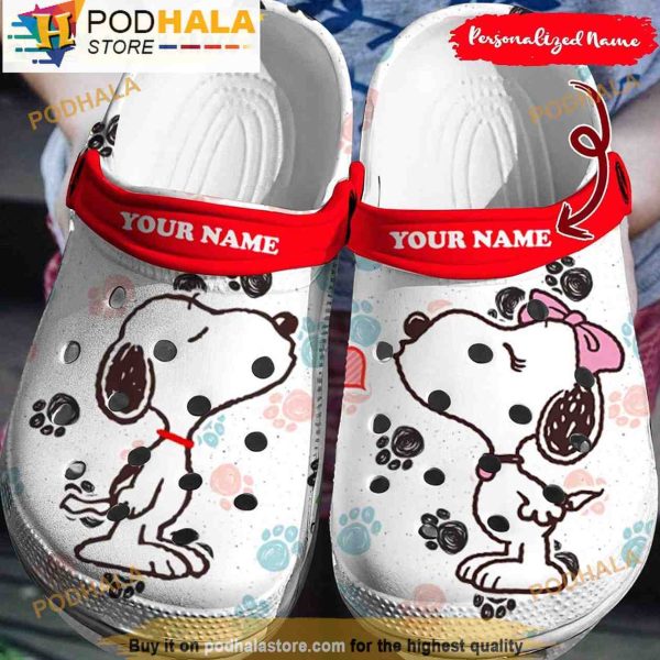 Lovely Snoopy Dog And Belle Classic 3D Crocs Shoes