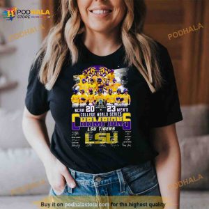 Lsu Tigers Ncaa 2023 Men's College World Series Champions Signatures Shirt 2