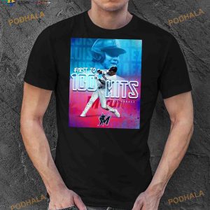 Luis Arraez Miami Marlins First 100 Hits Shirt 2
