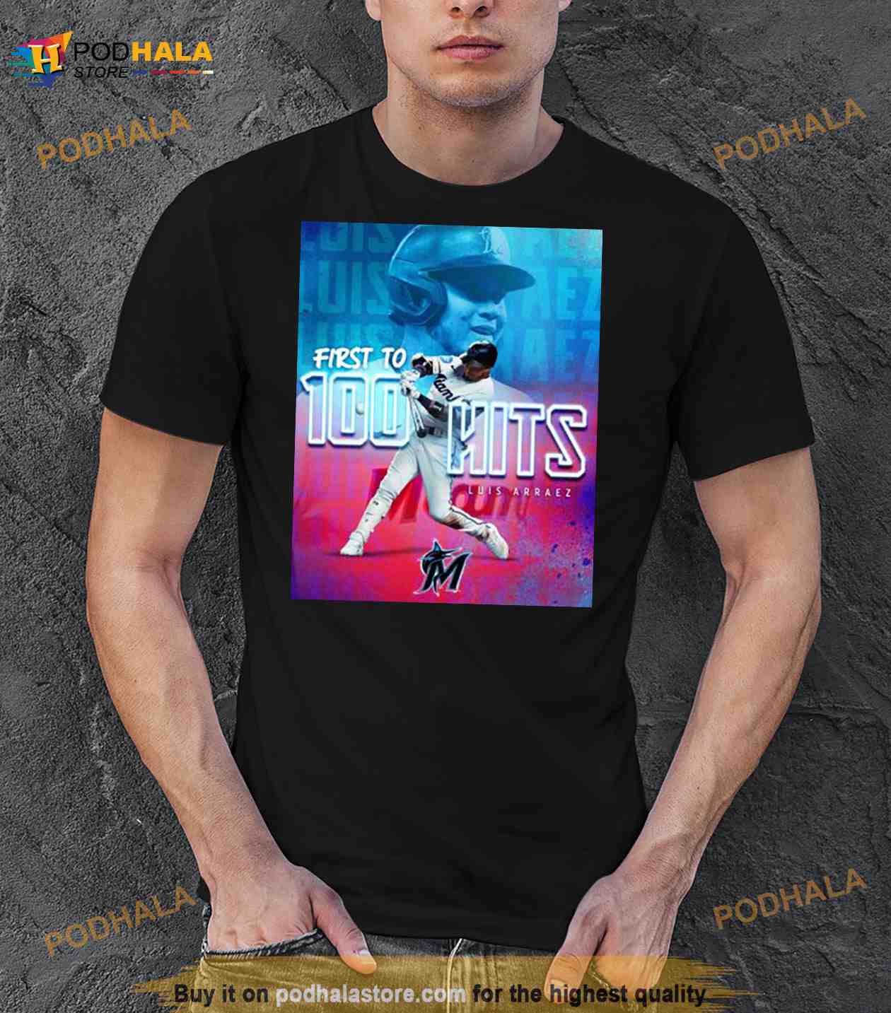 Luis Arraez Miami Marlins First 100 Hits Shirt Luis Arraez Miami Marlins First 100 Hits Shirt